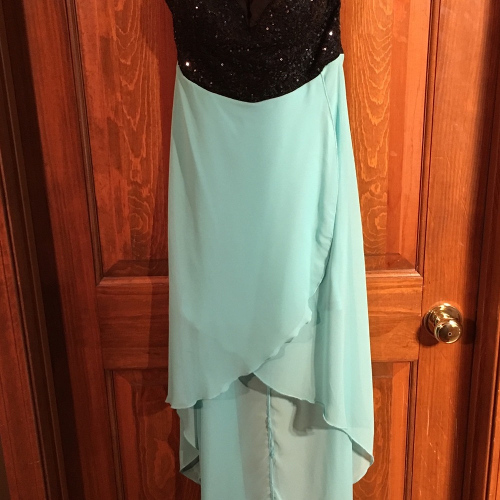 Strapless High Low Evening Dress - Picture 3 of 4